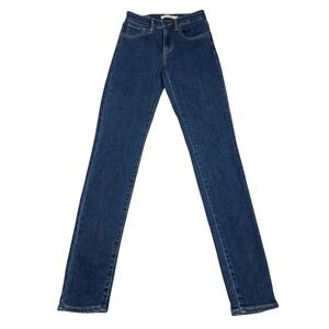 Levi's 721 High Rise Skinny Jeans Women's Size 24 Dark‎ Wash Denim